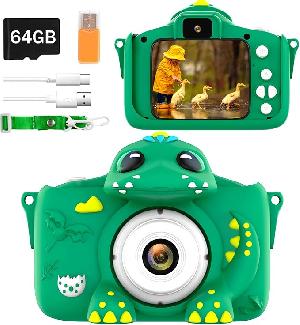 Bekijk leuke cadeautip : Adicop Digitale Kindercamera - met een 64 GB SD kaart